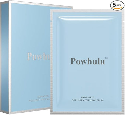 Hydrating Collagen Emulsion Mask Sheet Mask (25ml x 5 pieces) Highly Moisturizing| Haritsuya Pore Care|Non-sticky| Dry & Sensitive Skin |