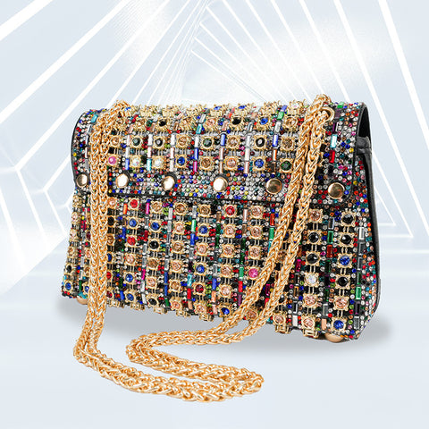 Straddling dinner bag fashion diamond clutch m3331137