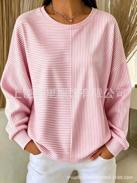 Printed Loose Casual Fashion Crew Neck Long Sleeve Women's Clothing FF303274