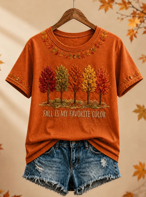 Crew Neck Long Sleeve Loose Printed T-Shirt Women's Top FF303275