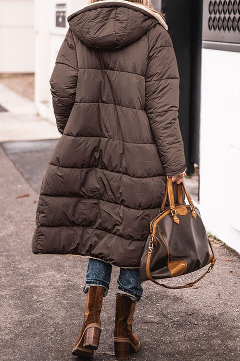 Solid color hooded cotton clothes long sleeves double-sided wear slim temperament cardigan jacket top m300612