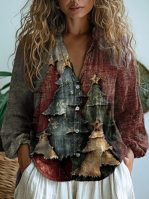 V-neck printed shirt m302770