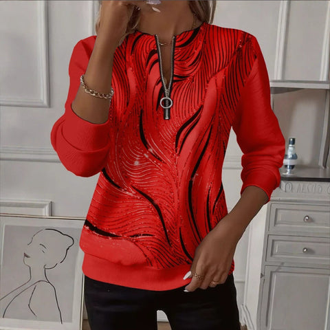 Printed shoulder sleeves long sleeves womanizer m302028