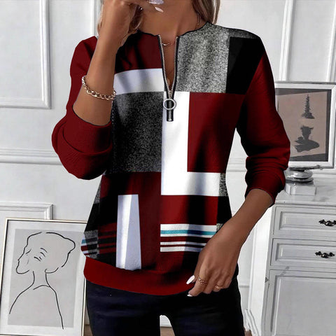 Printed sweater casual sweatshirt top m302179