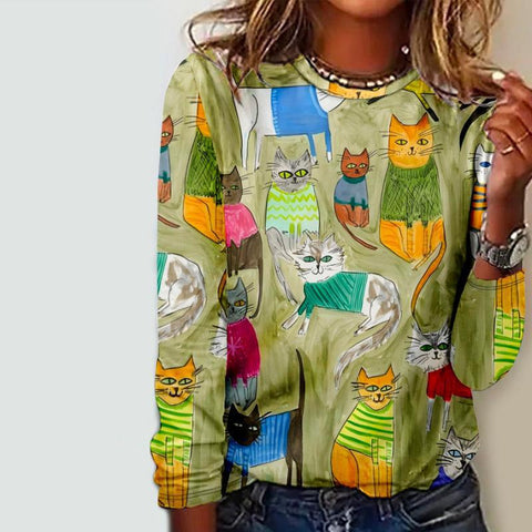 Creative flower 3D digital printing casual trend crew neck T-shirt m302222