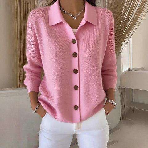 Knitted cardigan button women's sweater jacket autumn and winter new solid color casual fashion women's clothing m301890