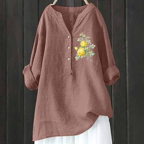 Autumn new long-sleeved comfortable printed fashion versatile shirt m301739