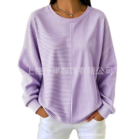 Printed Loose Casual Fashion Crew Neck Long Sleeve Women's Clothing FF303274