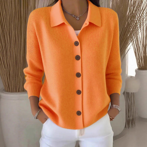 Knitted cardigan button women's sweater jacket autumn and winter new solid color casual fashion women's clothing m301890
