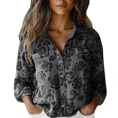V-neck printed shirt m302770