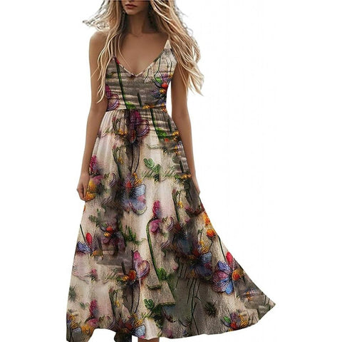 Women's trendy brand loose floral element casual dress m302069