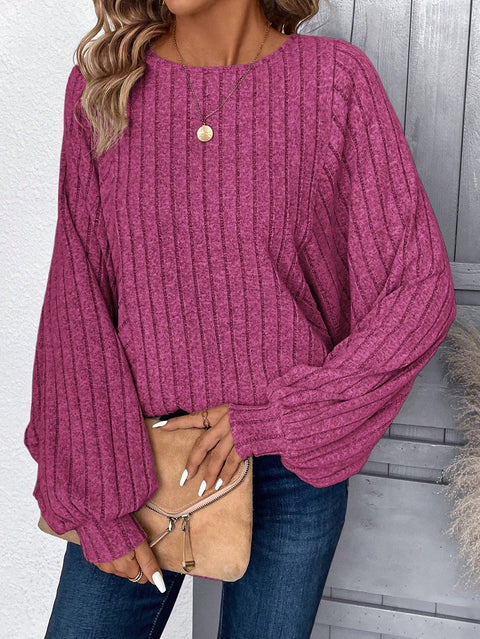 Autumn and Winter Comfortable Casual Pullover Batman Crew Neck Long Sleeve Knitted Top Lazy Women m301940