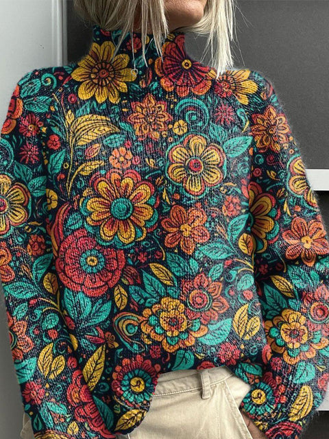 Christmas abstract print casual cape jacket cardigan m301686