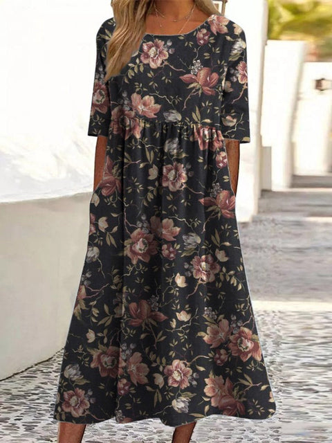Fashion digital print big wide dress m302128