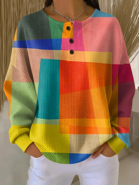 Casual stand-up collar POLO long-sleeved top m302619