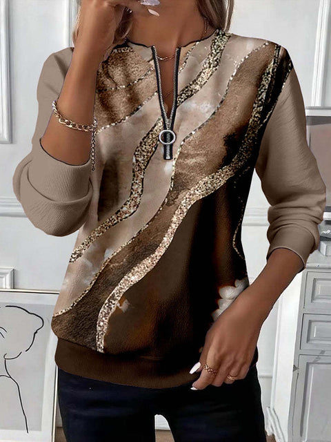 Printed sweater casual sweatshirt top m302179