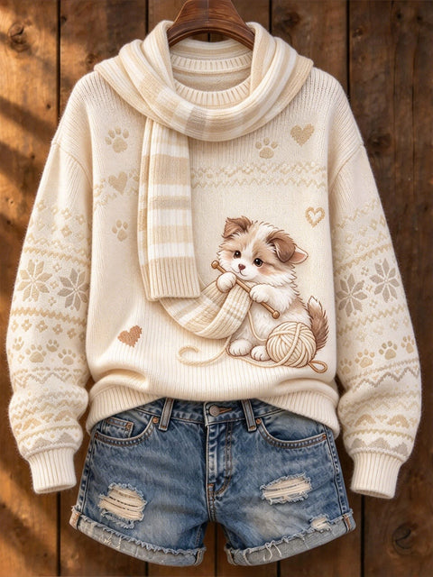 Huacai woolen sweater women sweater cartoon digital printing FF303420 03