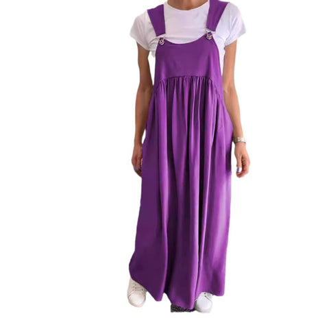 Women's suspender cotton and linen dress long dress women's m302498