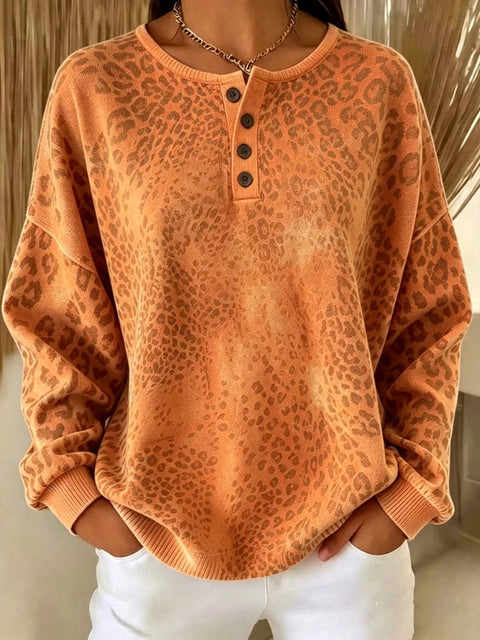 D digital printing 4-button women's sweatshirt ff303280