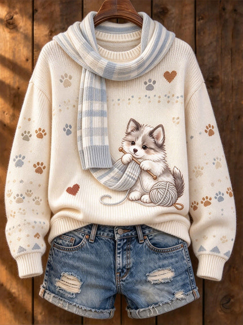 Huacai woolen sweater women sweater cartoon digital printing FF303420 03