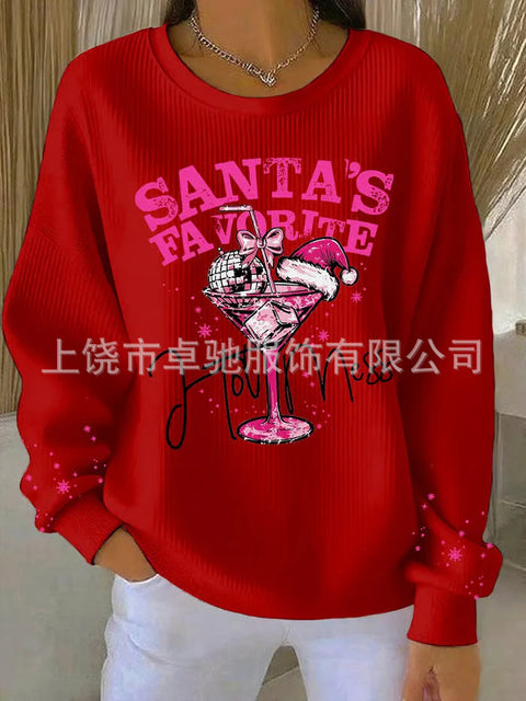 Knitted top snowflake christmas tree mix and match casual commuter sweater m302212