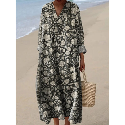 Sleeveless loose dress covers the meat and looks thin, versatile seven-quarter skirt m302905