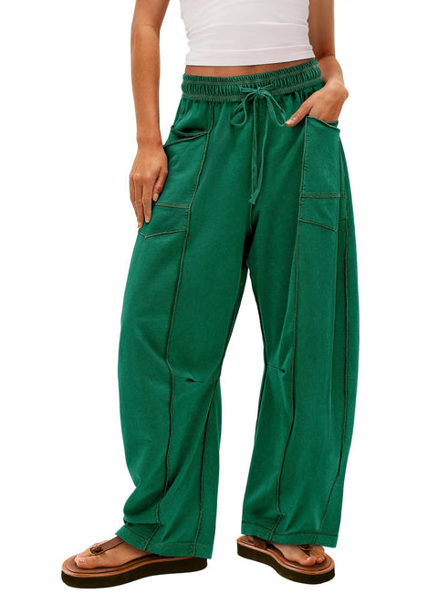 Loose wide-leg pants casual summer wide-leg pants drawstring waist casual pants sweatpants m301884