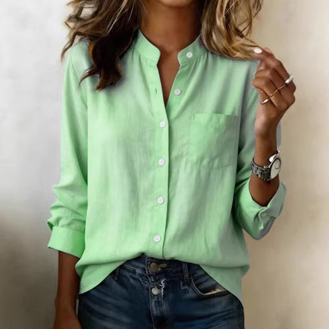 Heart-shaped printed temperament women's imitation acetic acid shirt top m302797