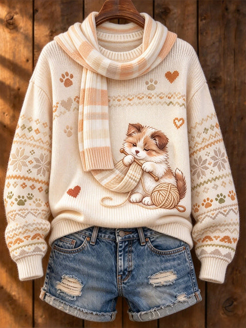 Huacai woolen sweater women sweater cartoon digital printing FF303420 03