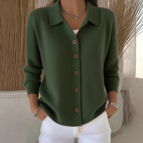 Knitted cardigan button women's sweater jacket autumn and winter new solid color casual fashion women's clothing m301890