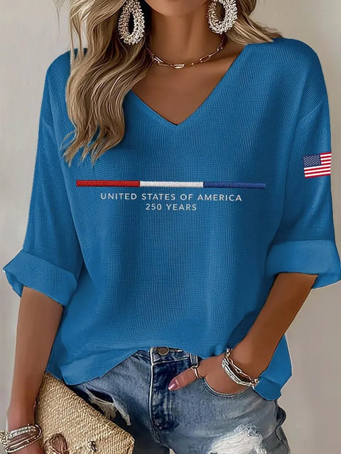 Summer V-neck short-sleeved top 3D digital printing women's casual short-sleeved m302655