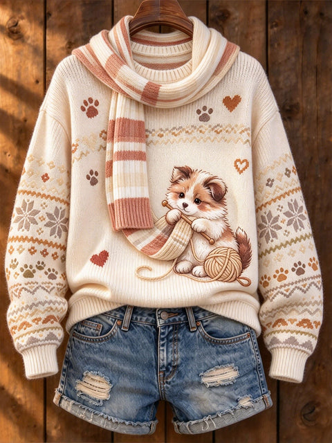 Huacai woolen sweater women sweater cartoon digital printing FF303420 03