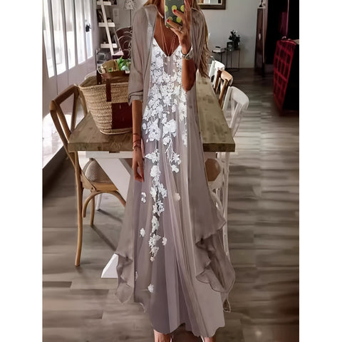 Women's inner dress two-piece floral print dress m302894