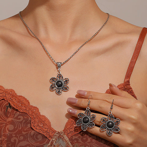 Retro Sunflower Turquoise Set m1915010646