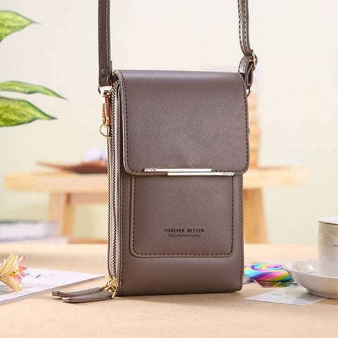 Touch-screen mobile phone bag slung over a cute little bag with mobile phone m1915010631